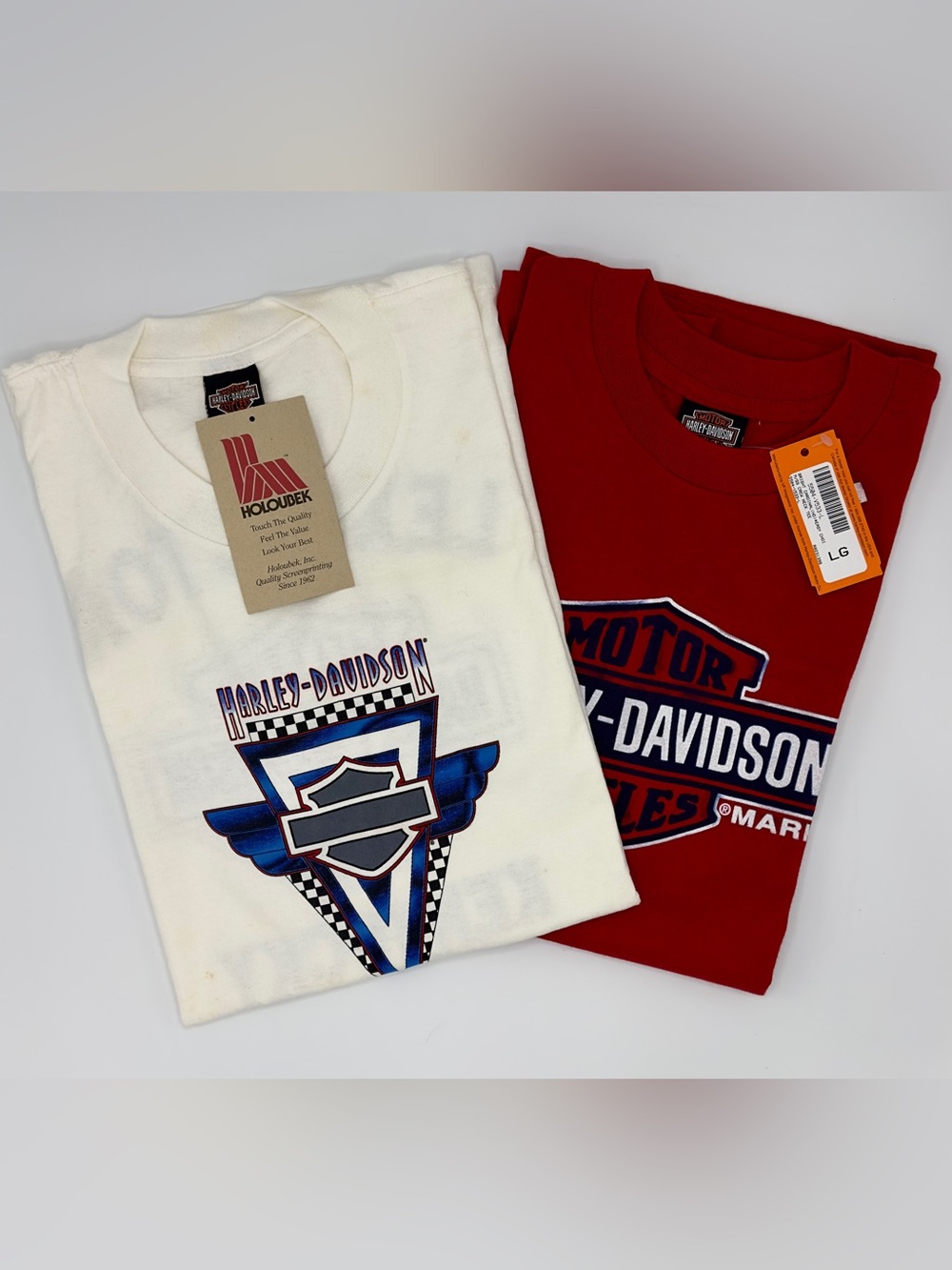NWT Harley-Davidson T-shirts - Set of 2 - Large - Red and White - Kentucky
